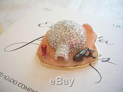 Estee Lauder Perfume Compact Rare 2002 Frosted Igloo Mibb Beautiful Sparkly