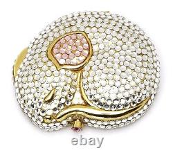 Estee Lauder Perfume Powder Compact Country Chic Mouse in Gold Box