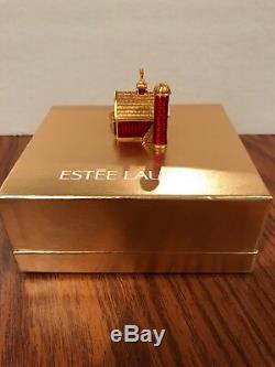 Estee Lauder Pleasures 2004 Little Red Barn Solid Perfume Compact