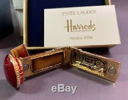 Estee Lauder Pleasures-English Postbox Solid Perfume Compact-94M4-Original Boxes
