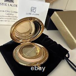 Estee Lauder Powder Compact 2004 Art Deco Chic Mint Condition open box