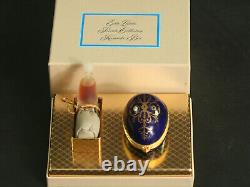 Estee Lauder Private Collection Perfume & Keepsake Box -imperial Egg Navy-in Box