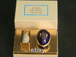 Estee Lauder Private Collection Perfume & Keepsake Box -imperial Egg Navy-in Box