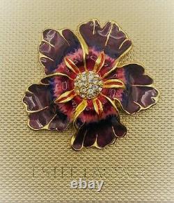 Estee Lauder Purple Hibiscus Jay Strongwater Designed Solid Perfume Compact