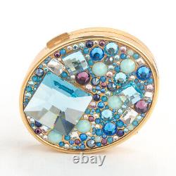 Estee Lauder Re-Nutriv Pressed Powder Compact Jeweled Crystal Mirror Swarovski