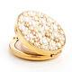 Estee Lauder Re-nutriv Pressed Powder Compact Jeweled Pearl Mirror