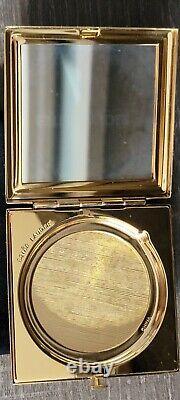 Estee Lauder Re-Nutriv pressed powder compact jeweled crystaal mirror transparen