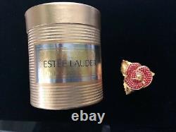 Estee Lauder Solid Perfume Compact Beautiful Red Rose 1998