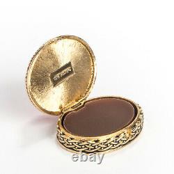 Estee Lauder Solid Perfume Compact Christmas Cameo Youth Dew Full with Box Vintage