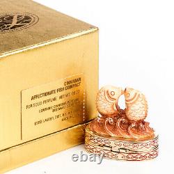 Estee Lauder Solid Perfume Compact Cinnabar Affectionate Fish Full Vintage
