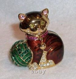 Estee Lauder Solid Perfume Compact Cuddly Kitten Designed by Judith Leiber