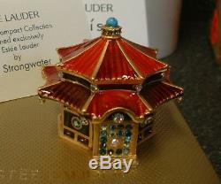 Estee Lauder Solid Perfume Compact Jay Strongwater Enchanting Pagoda 2 Boxes