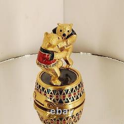 Estee Lauder Solid Perfume Trinket Compact Dancing Bears Pleasures 2008 withextra