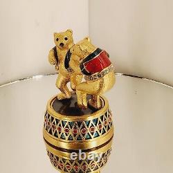 Estee Lauder Solid Perfume Trinket Compact Dancing Bears Pleasures 2008 withextra