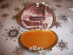 Estee Lauder Solid Rare Perfume Compact Sculptured Tassel 1985 Mint Full