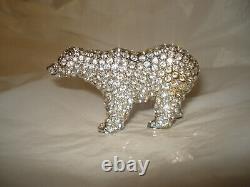 Estee Lauder Solid perfume compact 1999 SPARKLING POLAR BEAR, PLEASURES