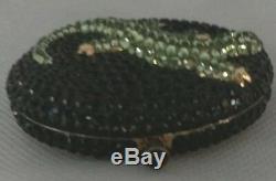 Estee Lauder Swarovski Crystal Green Gecko on Black Lucidity Compact