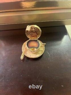 Estee Lauder Tea Cup Compact Solid Perfume Gold Prototype 1998