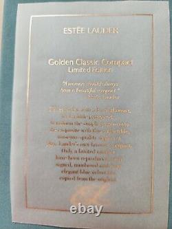 Estee Lauder Translucent Pressed Powder Compact Golden Classic NIB RARE