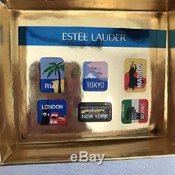 Estee Lauder Vintage 1950s Enamel Suitcase Powder Compact
