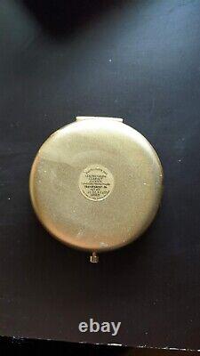 Estee Lauder Vintage Golden Gemini Compact Refillable Pressed Powder Rhinestones