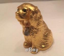 Estee Lauder White Linen KING CHARLES SPANIEL Figural Compact Solid Perfume 2001