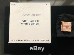 Estee Lauder White Linen Solid Perfume Petit Four Compact, New in Both Boxes