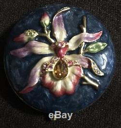 Estee Lauder by Jay Strongwater Exotic Orchid1 Empty Refillable Powder Compact