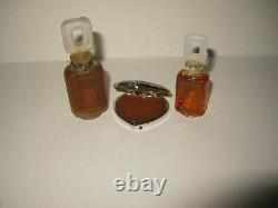 Estee Super Perfume & Heart Solid Perfume Compact Estee Lauder Vintage Lot