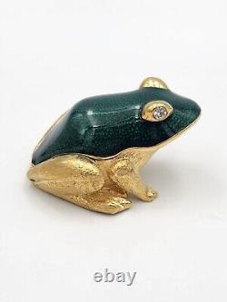 Genuine Vintage Estee Lauder Limited Edition Frog Compact