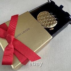 Gift Box Estee Lauder Powder 01 Translucent Golden Alligator Slim Compact