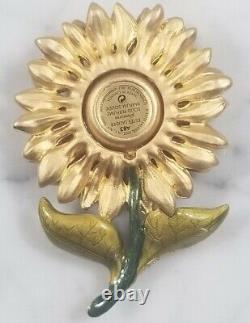 Jay Strongwater Estee Lauder Radiant Sunflower Flower Perfume Compact Box