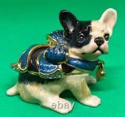 Jay Strongwater for Estee Lauder French Bulldog Pleasures Solid Perfume Compact