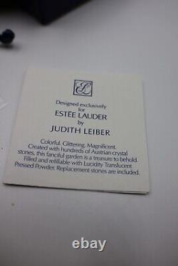 Judith Lieber Estee Lauder Jeweled Compact Pouch and Box New