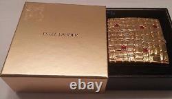 Limited Ed. RARE Estee Lauder Red Swarovski GOLDEN Cobblestone Lucidity Compact