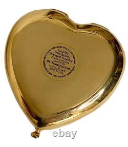 Lot 2 Estee Lauder Pressed Powder Compacts Gold Heart Love and Mood Changing