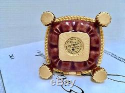 NIB ESTEE LAUDER JAY STRONGWATER CROWN SOLID PERFUME COMPACT in Orig. BOXES