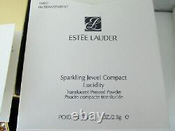 NIB Estee Lauder'Sparkling Jewel' Powder Compact 2007 Lucidity RARE