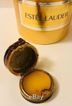 NIB FULL/UNUSED 1998 Estee Lauder PLEASURES HIGH STYLE HAT BOX Solid Perfume