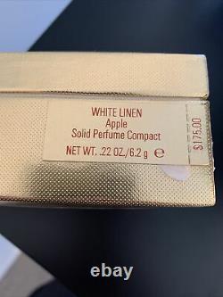 New Rare Estee Lauder White Linen Red Apple Compact Solid Perfume 1996 Vintage