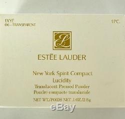 Nib Estee Lauder New York Spirit Apple Rhinestone Powder Mirror Compact USA Flag