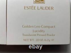 Pair Of New In Box Estee Lauder Golden Compact Lucidity Aquarius & Leo Gold