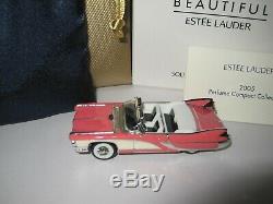 Pink Lady Cadillac Estee Lauder Full Beautiful Solid Perfume Car Compact