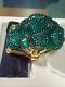 Rare Estee Lauder Bejeweled Enameled Frog Compact Pressed Powder Mirror Mib Htf