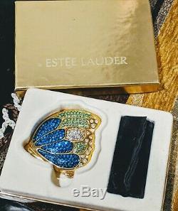 RARE Estee Lauder Crystal Butterfly Lucidity Powder Compact Mirror Glitter Bug