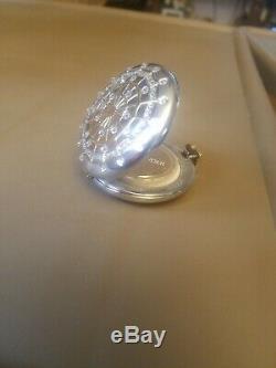 RARE Estee Lauder Jay Strongwater Silver with Crystal Powder Compacts. COLLECTIBLE
