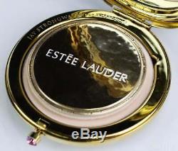 RARE Estee Lauder Jay Strongwater Silver with Crystal Powder Compacts. COLLECTIBLE