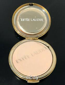 RED SWIRLS Estee Lauder Lucidity Powder Compact Blue Cabochon Full