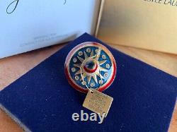 Rare ESTEE LAUDER 2005 SPINNING TOP SOLID PERFUME COMPACT New In Both Boxes