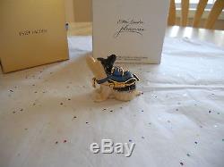 Rare Estee Lauder 2009 Blue Ribbon Bulldog Solid Perfume Compact Dog Signed Mibb